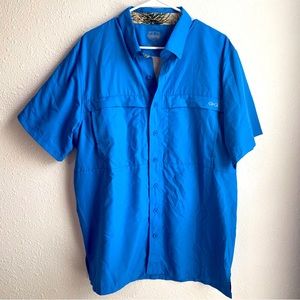 Game guard large fishing shirt men’s large blue